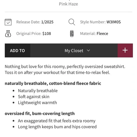 Lululemon Perfectly Oversized Crew Graphic - Picture 9 of 9